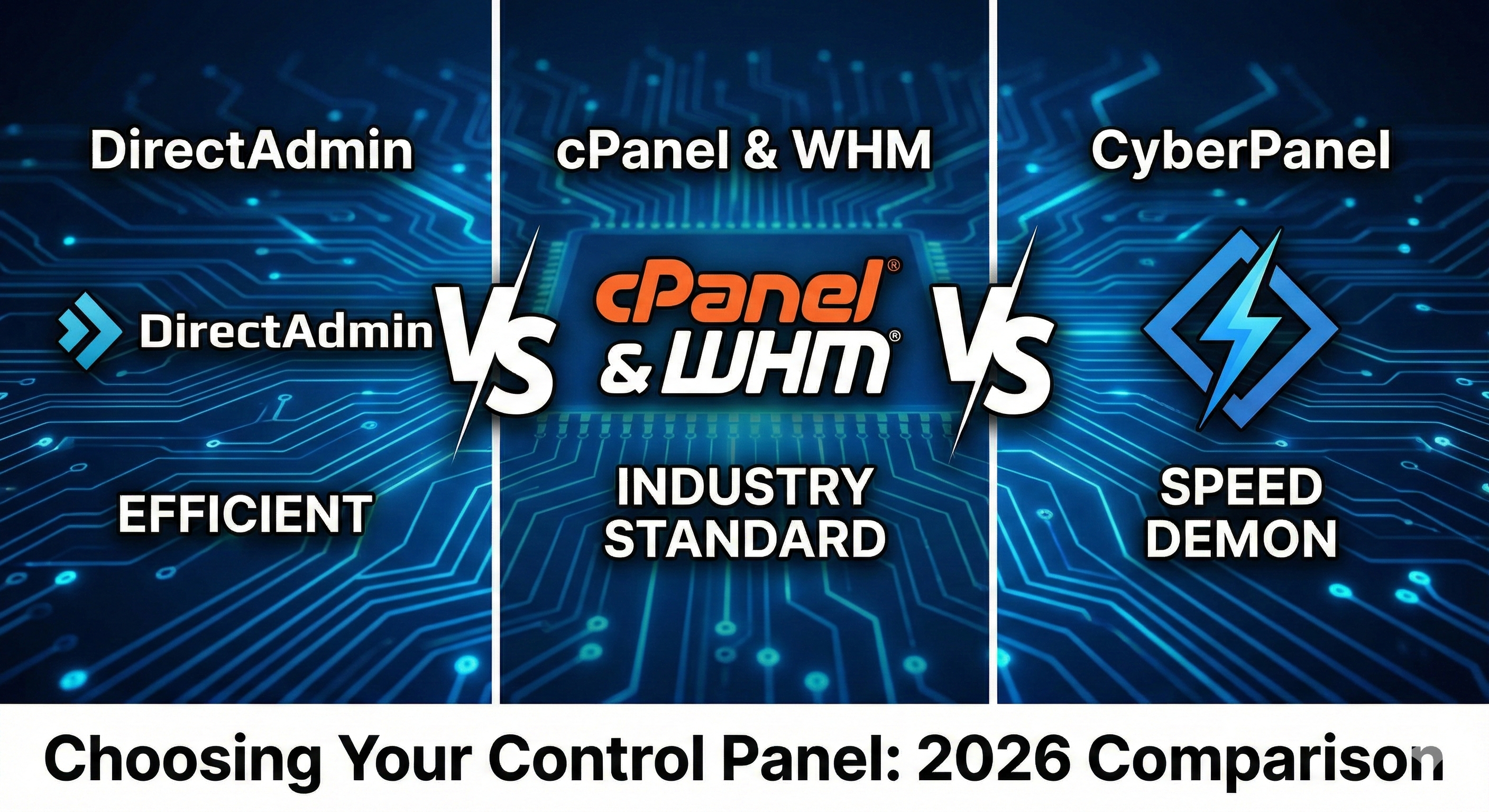 DirectAdmin vs. cPanel vs. CyberPanel: Choosing Your Control Panel